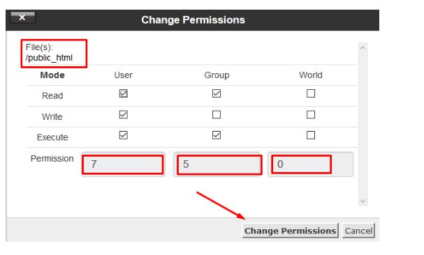 How to Setup file permissions of any file in cPanel?(step by step guide )